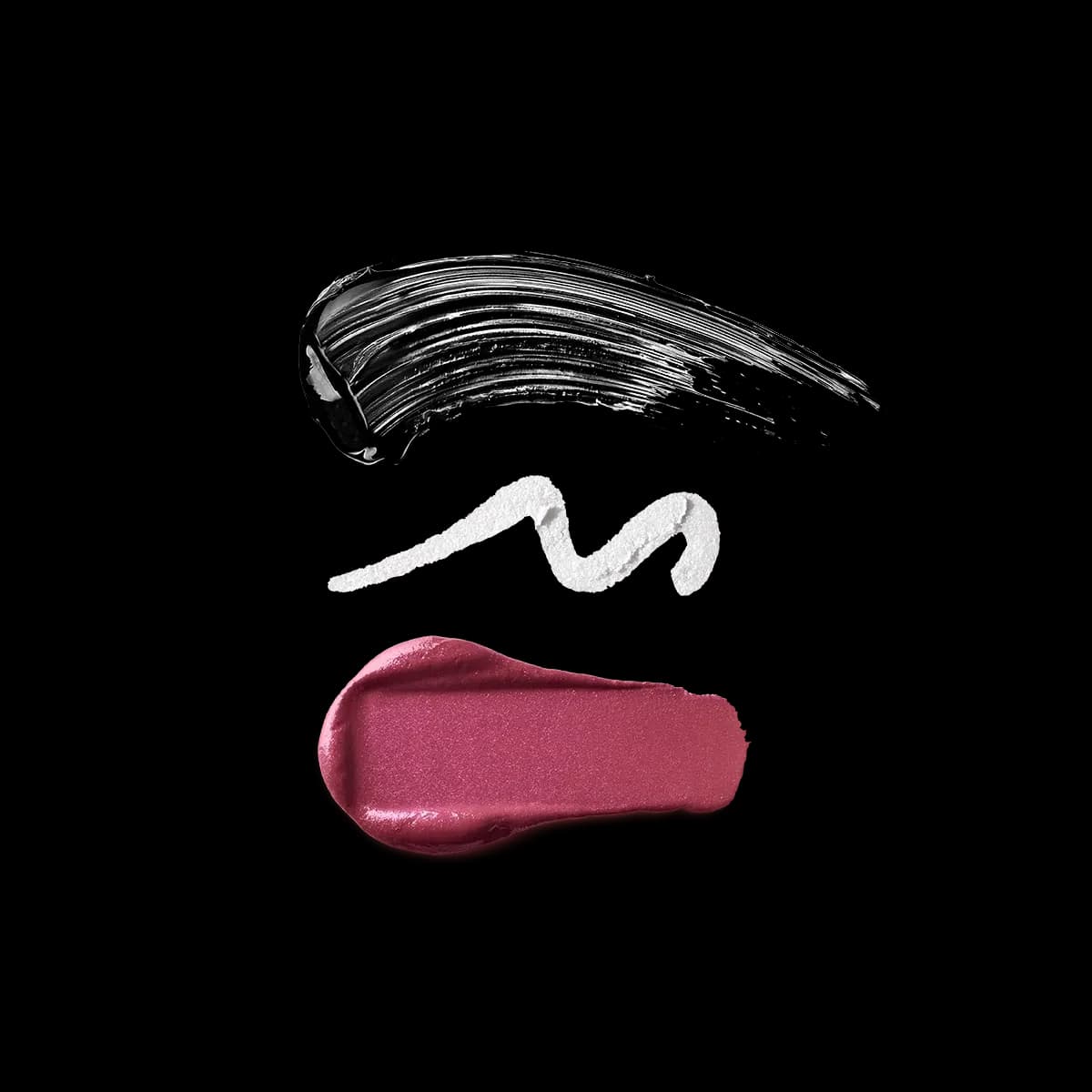 Mascara + Liquid Lipstick + Eyeshadow Stick